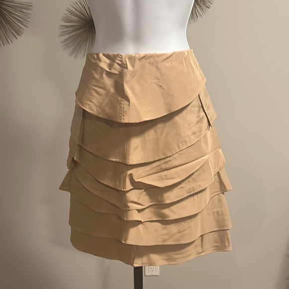 Ralph Lauren Black Label Dresses & Skirts - Ralph Lauren Silk Tan Layered Skirt​